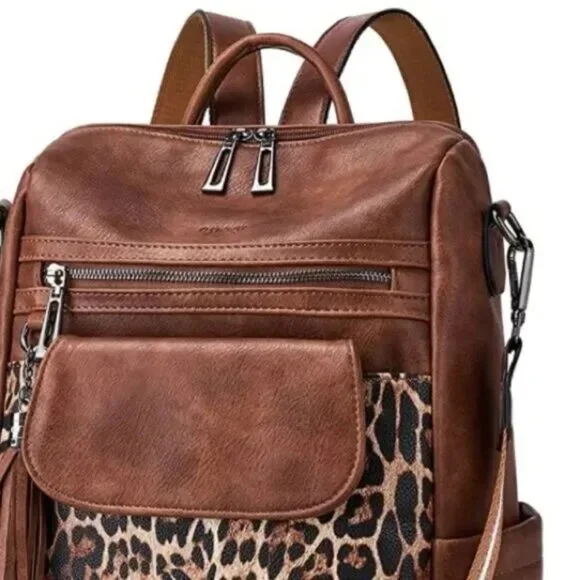 Leopard Print Backpack